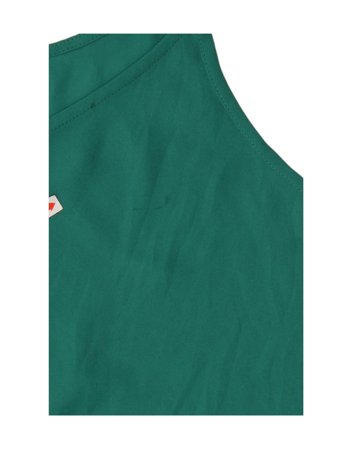 BENETTON Womens Crop Cami Top UK 16 Large Green Polyester