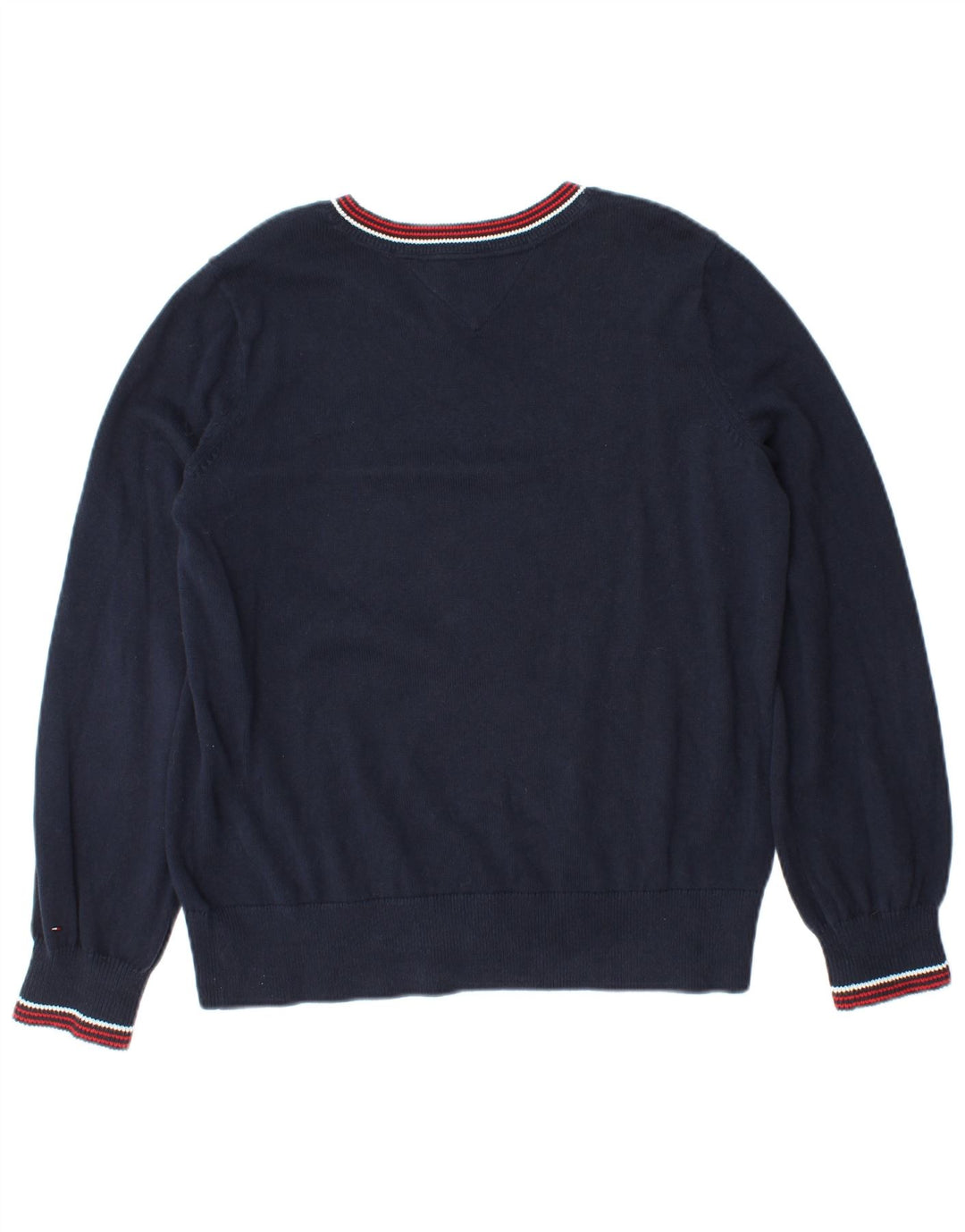 TOMMY HILFIGER Womens Crew Neck Jumper Sweater UK 10 Small Navy Blue