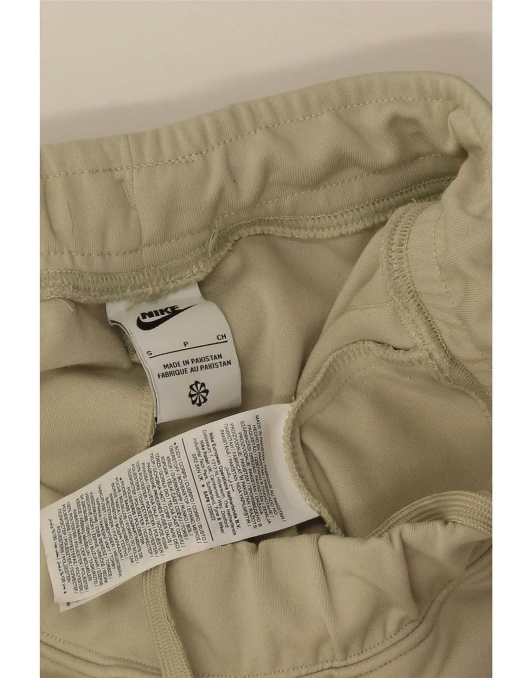 Nike Mens Tracksuit Trousers Joggers Small Beige Colourblock Polyester