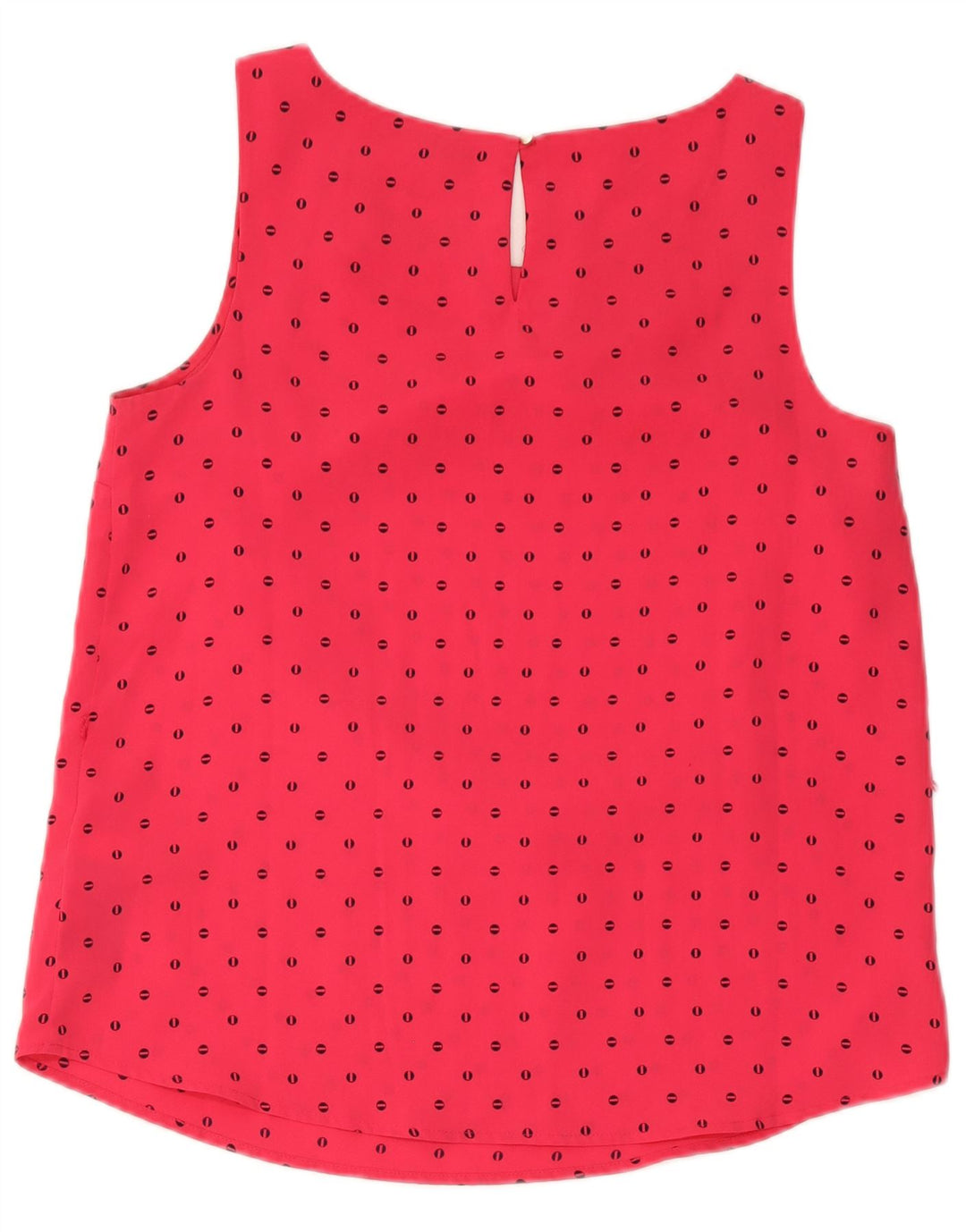 Tommy Hilfiger Womens Sleeveless Blouse Top UK 14 Medium Red Spotted