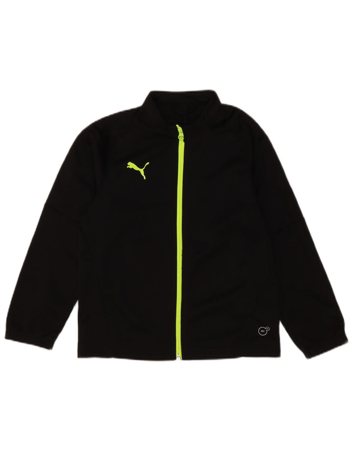PUMA Boys Tracksuit Top Jacket 7-8 Years Black Polyester