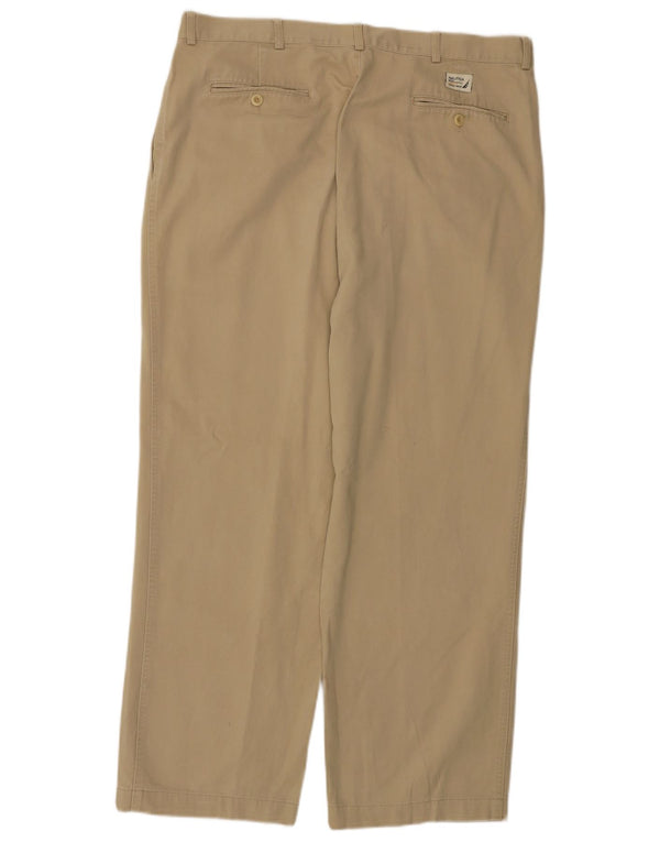 Nautica Mens Clipper Classic Fit Pegged Chino Trousers W38 L29 Beige Cotton