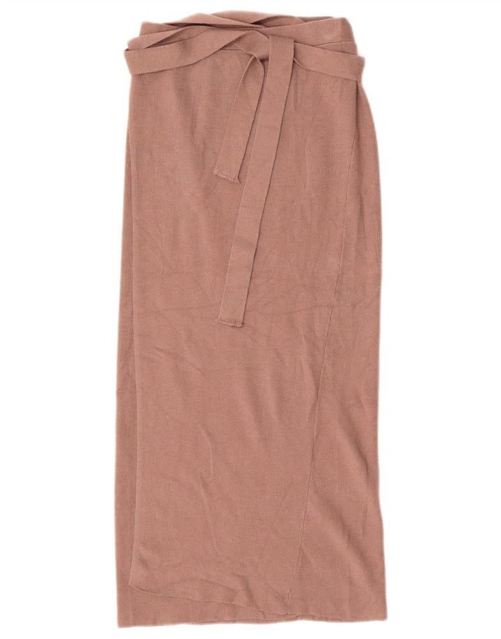 Zara Womens Knit Wrap Skirt Small W26   Brown