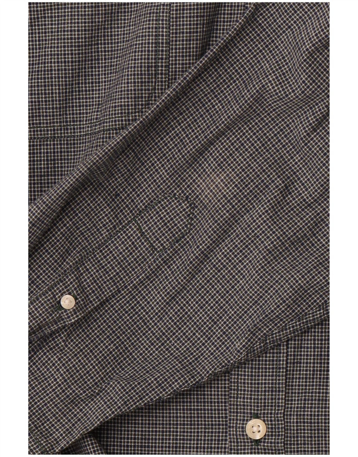 LEVI'S Mens Slim Fit Shirt Large Navy Blue Check Cotton