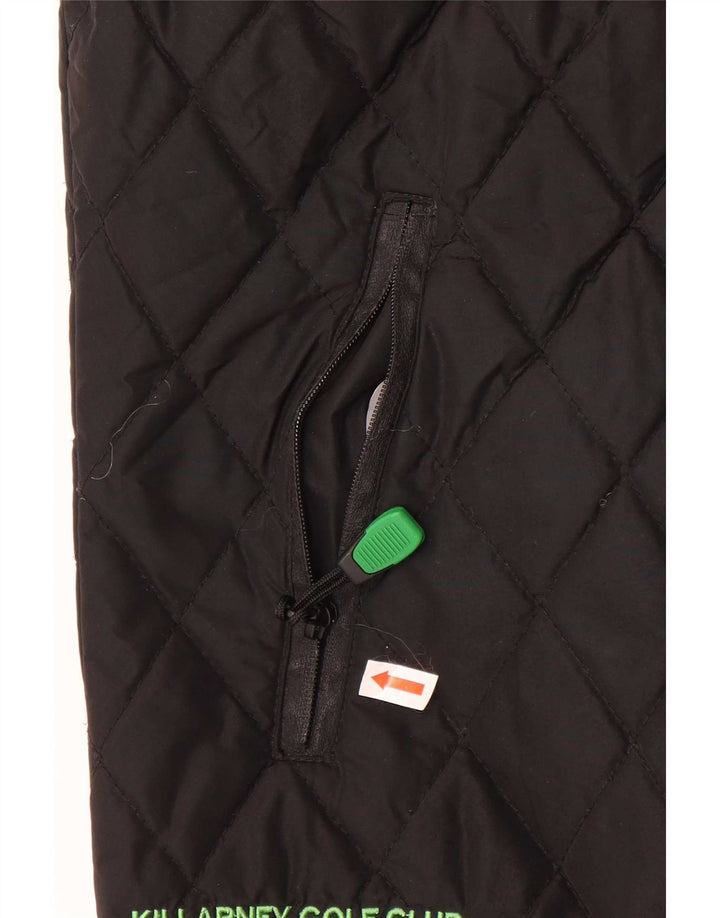 Lyle & Scott Womens Quilted Gilet UK 14 Large Black Polyester