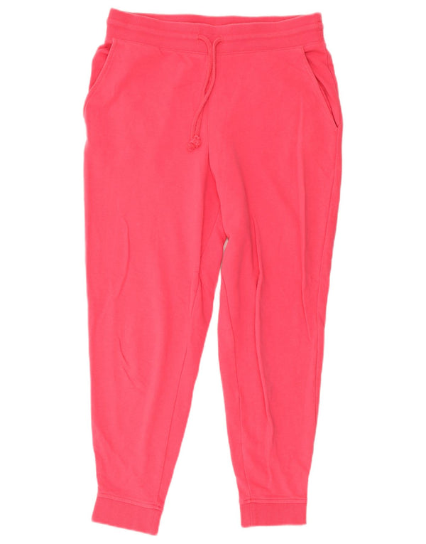 Marks & Spencer Womens Tracksuit Trousers Joggers UK 12 Medium Pink Cotton