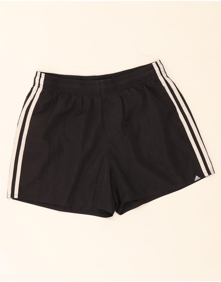 Adidas Womens Sport Shorts UK 12 Medium  Black Polyester