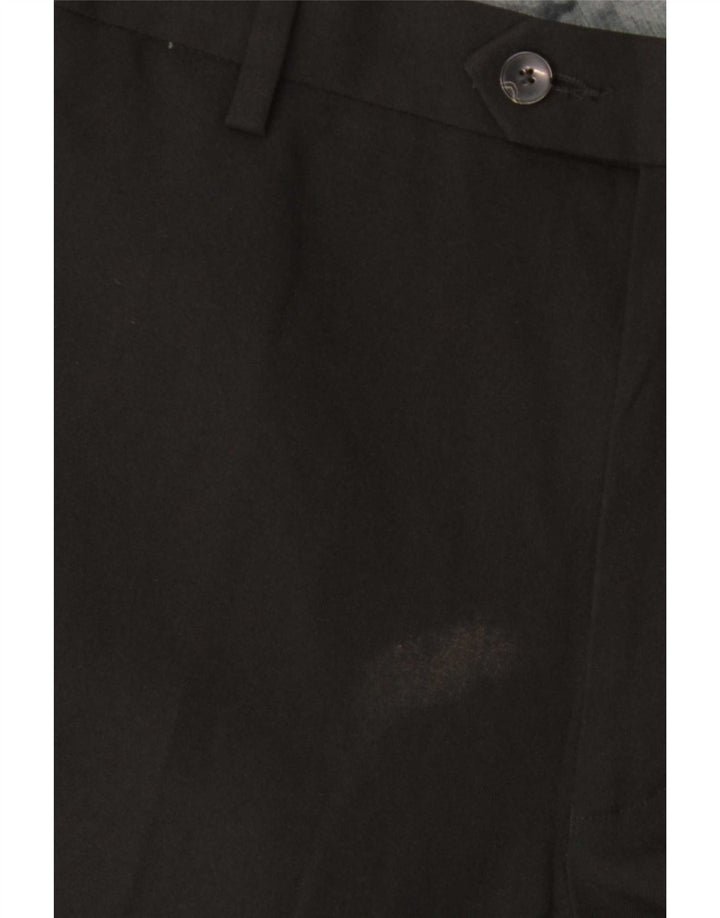 Marks & Spencer Mens Regular Suit Trousers W40 L31 Black Polyester