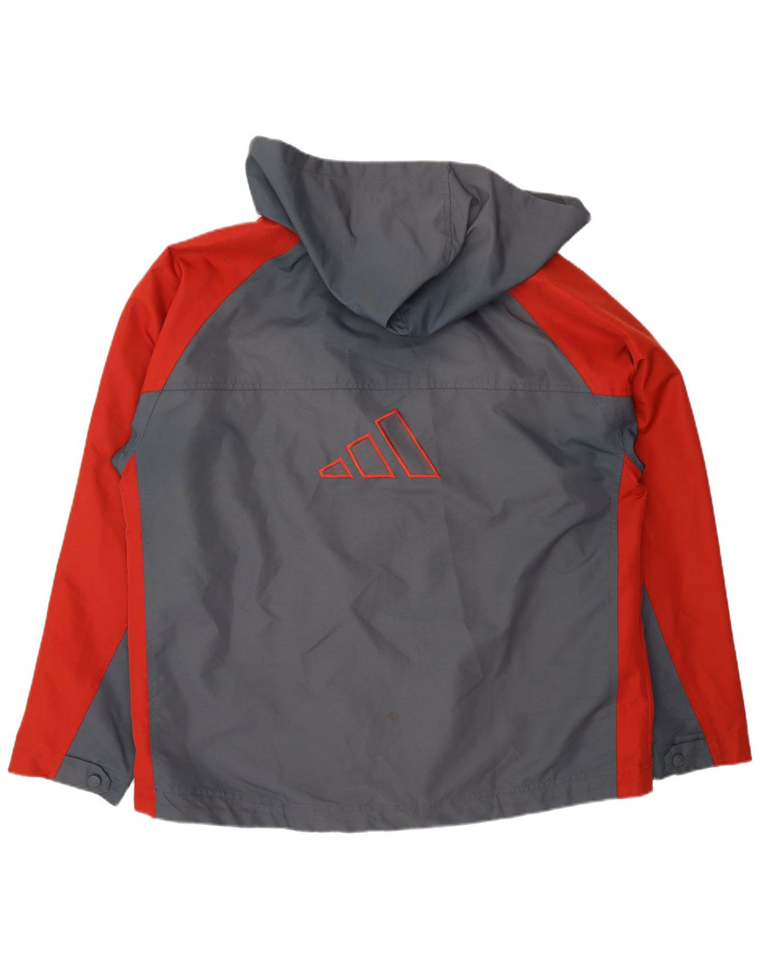 ADIDAS Mens Hooded Windbreaker Jacket UK 44/46 Large Grey