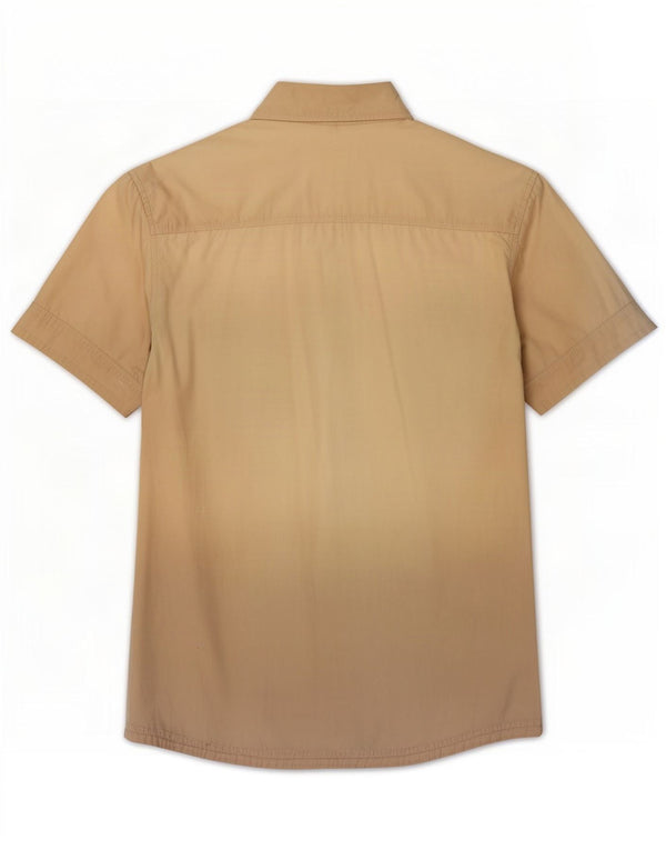 Colmar Mens Short Sleeve Shirt Large Beige Cotton