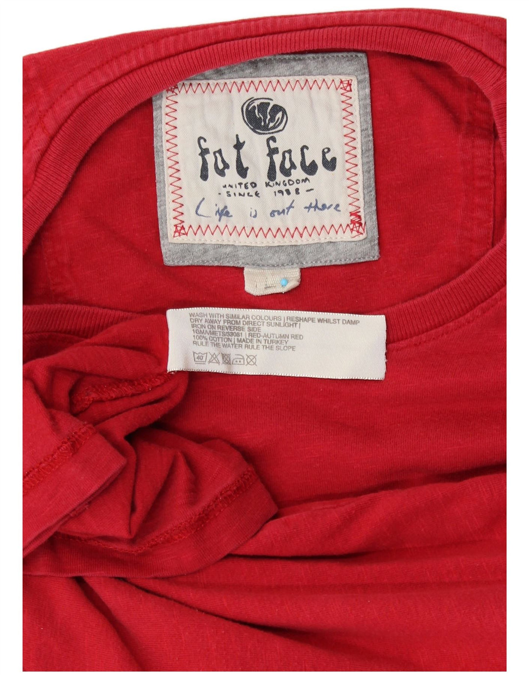 FAT FACE Mens Graphic T-Shirt Top Large Red Cotton