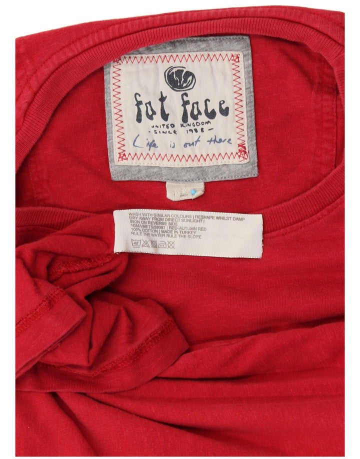 FAT FACE Mens Graphic T-Shirt Top Large Red Cotton