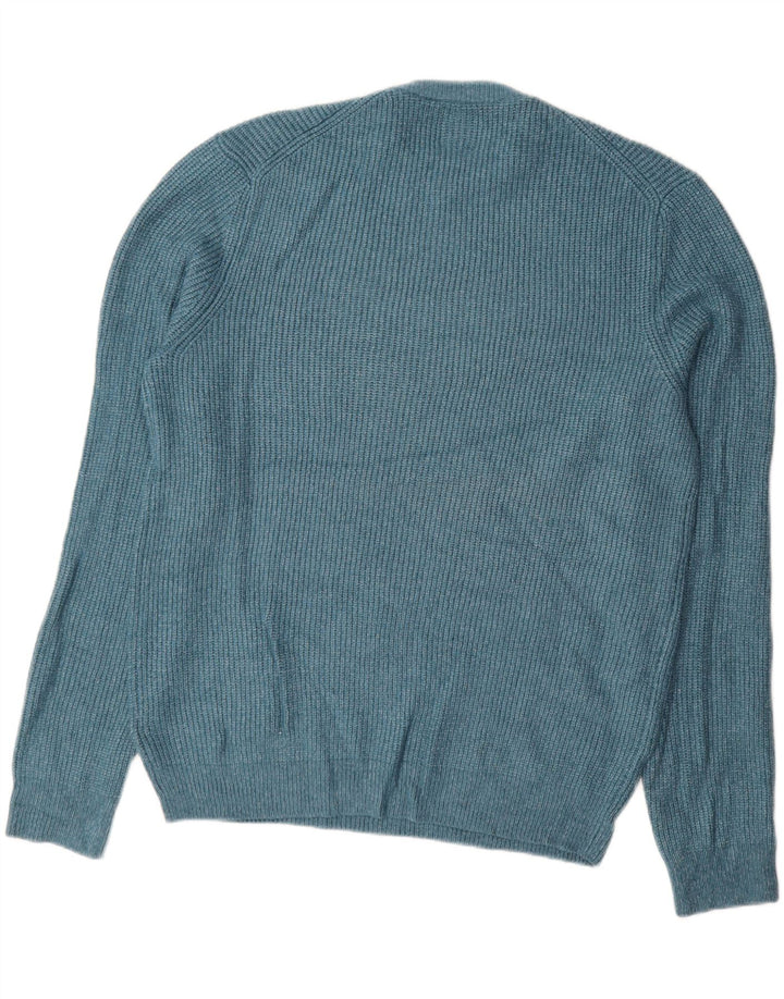 MARKS & SPENCER Mens Crew Neck Jumper Sweater XL Blue Polyamide