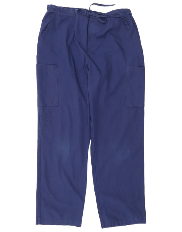 Dickies Mens Regular Cargo Trousers Large W34 L30 Navy Blue Polyester