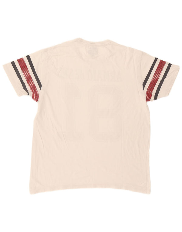 Armani Jeans Mens Regular Graphic T-Shirt Top XL White
