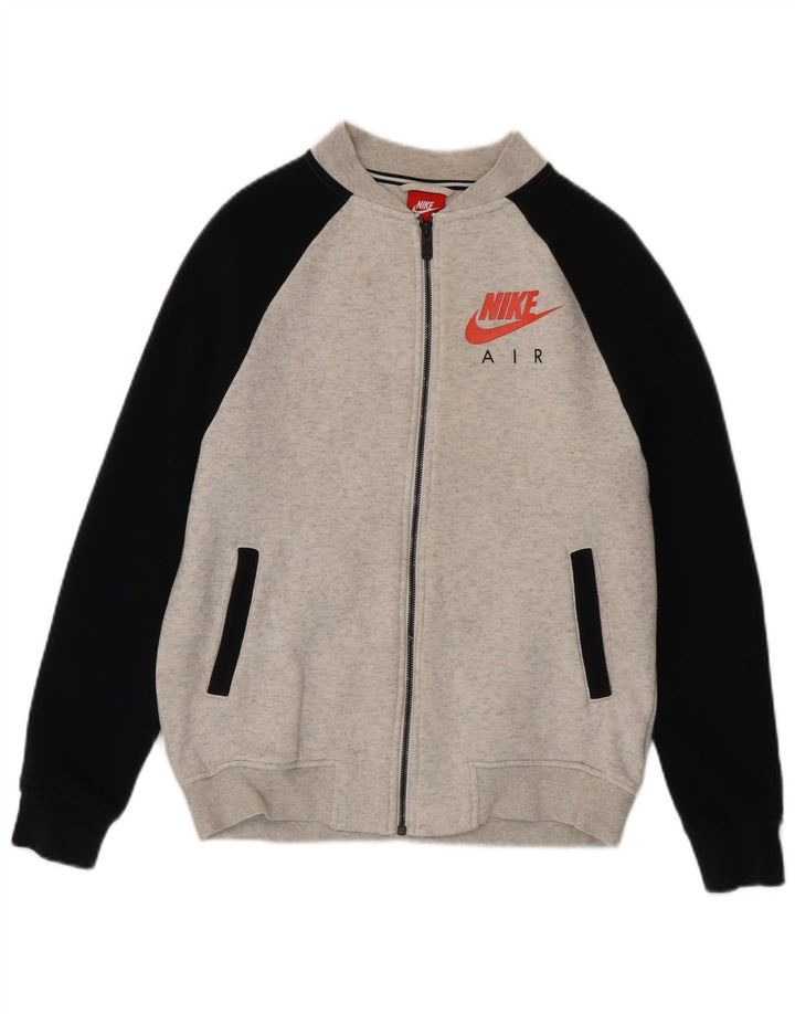 Nike Mens Graphic Tracksuit Top Jacket Small Grey Colourblock Cotton
