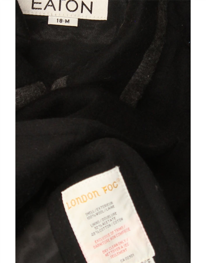 LONDON FOG Womens Overcoat US 18 2XL Black Wool