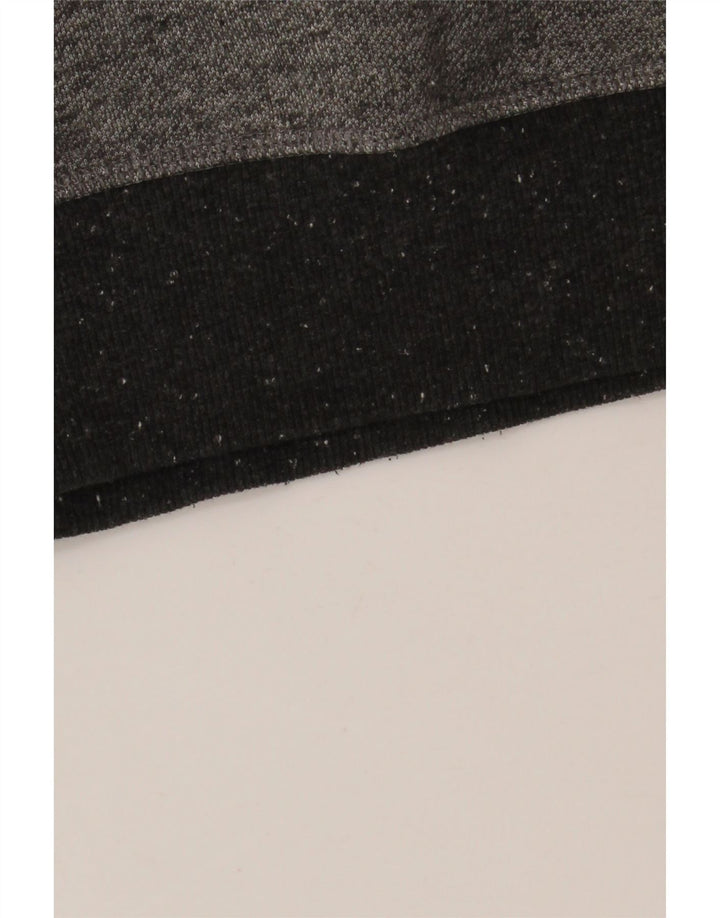 Jack & Jones Mens Graphic Hoodie Jumper Medium Grey Flecked Polyester