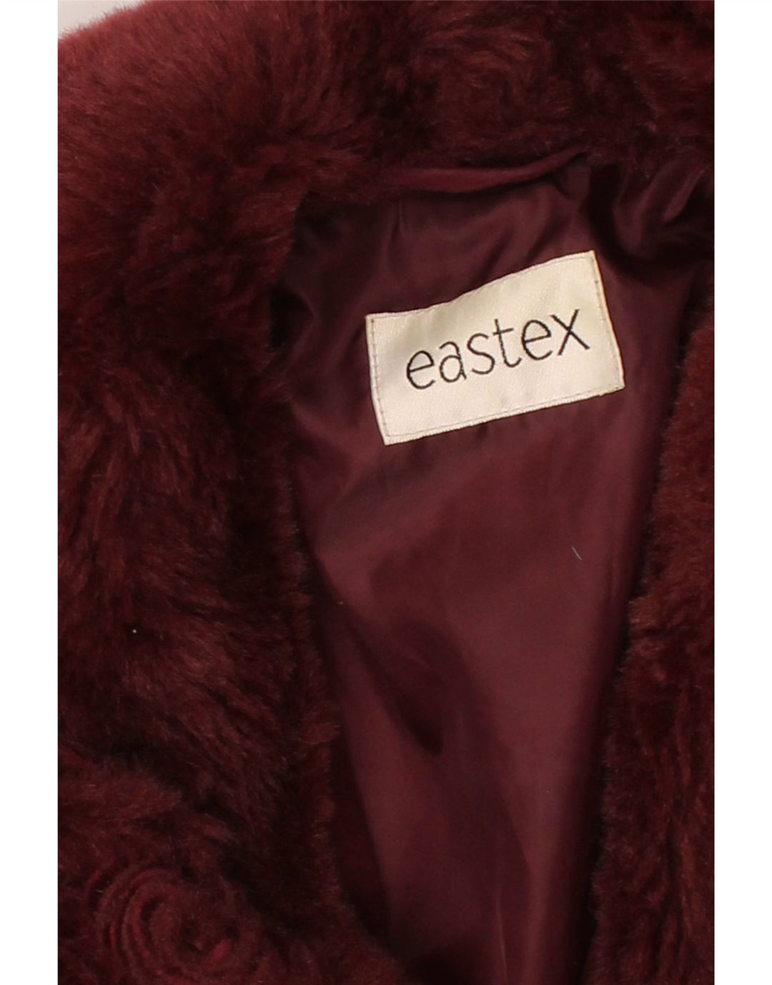 EASTEX Womens Quilted Jacket UK 12 Medium  Burgundy Polyester