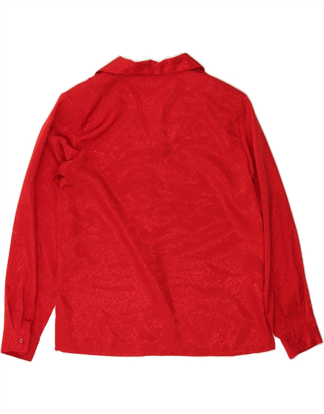 HOLMEWOOD Womens Shirt UK 14 Large Red Polyester Vintage Holmewood and Second-Hand Holmewood from Messina Hembry 