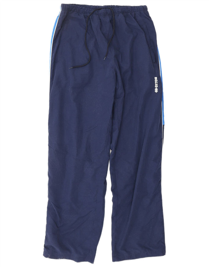 ERREA Mens Tracksuit Trousers Large Navy Blue Colourblock Polyester