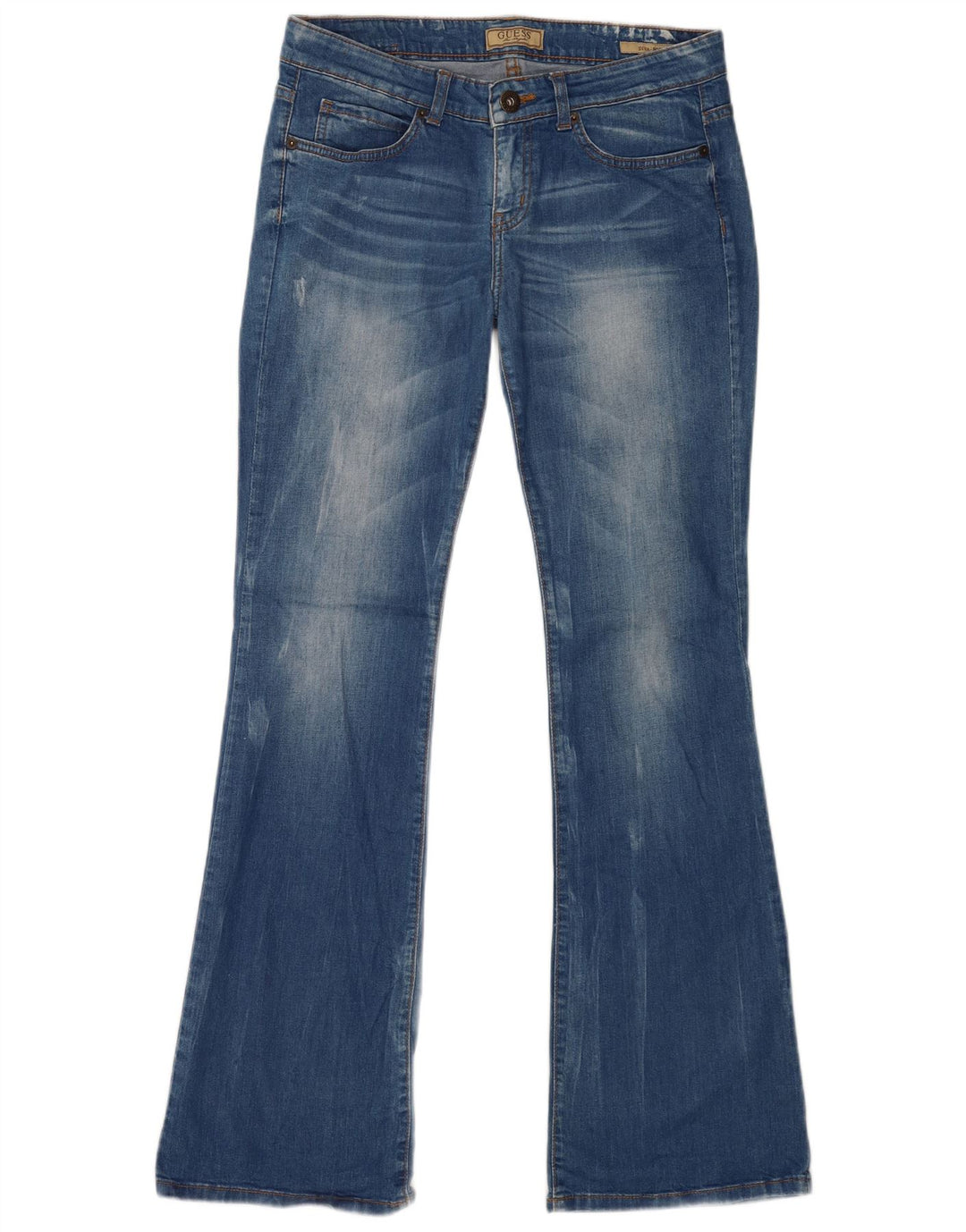 Guess Womens Bootcut Jeans W30 L30 Blue Cotton