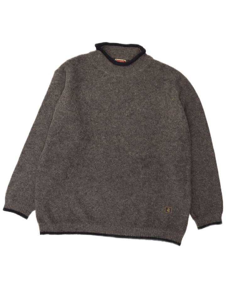 Invicta Mens Turtle Neck Jumper Sweater XL Grey Wool