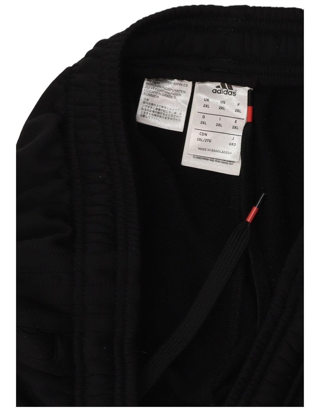 ADIDAS Mens Tracksuit Trousers 2XL Black Polyester