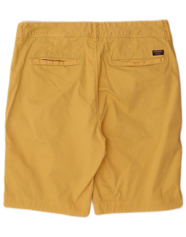Superdry Mens Chino Shorts W33 Large Yellow Cotton