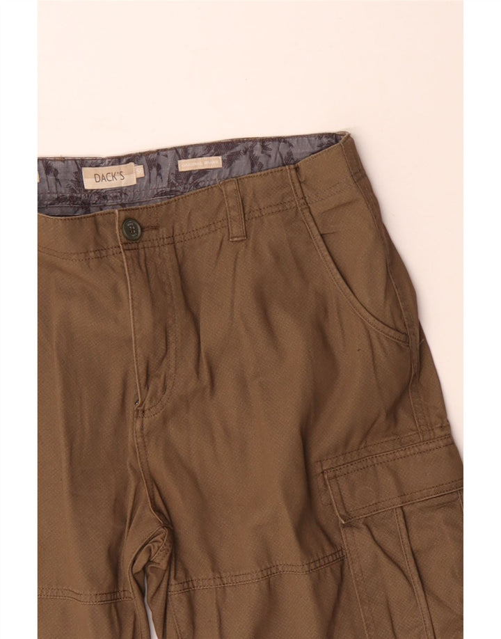 DACK'S Mens Regular Fit Cargo Shorts W36 Large Beige Cotton