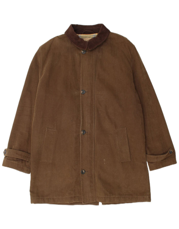 Magee Mens Overcoat UK 42 Large Khaki Cotton