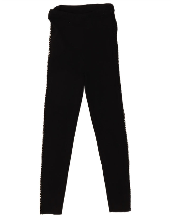 ZARA Womens Leggings UK 10 Small Black Viscose