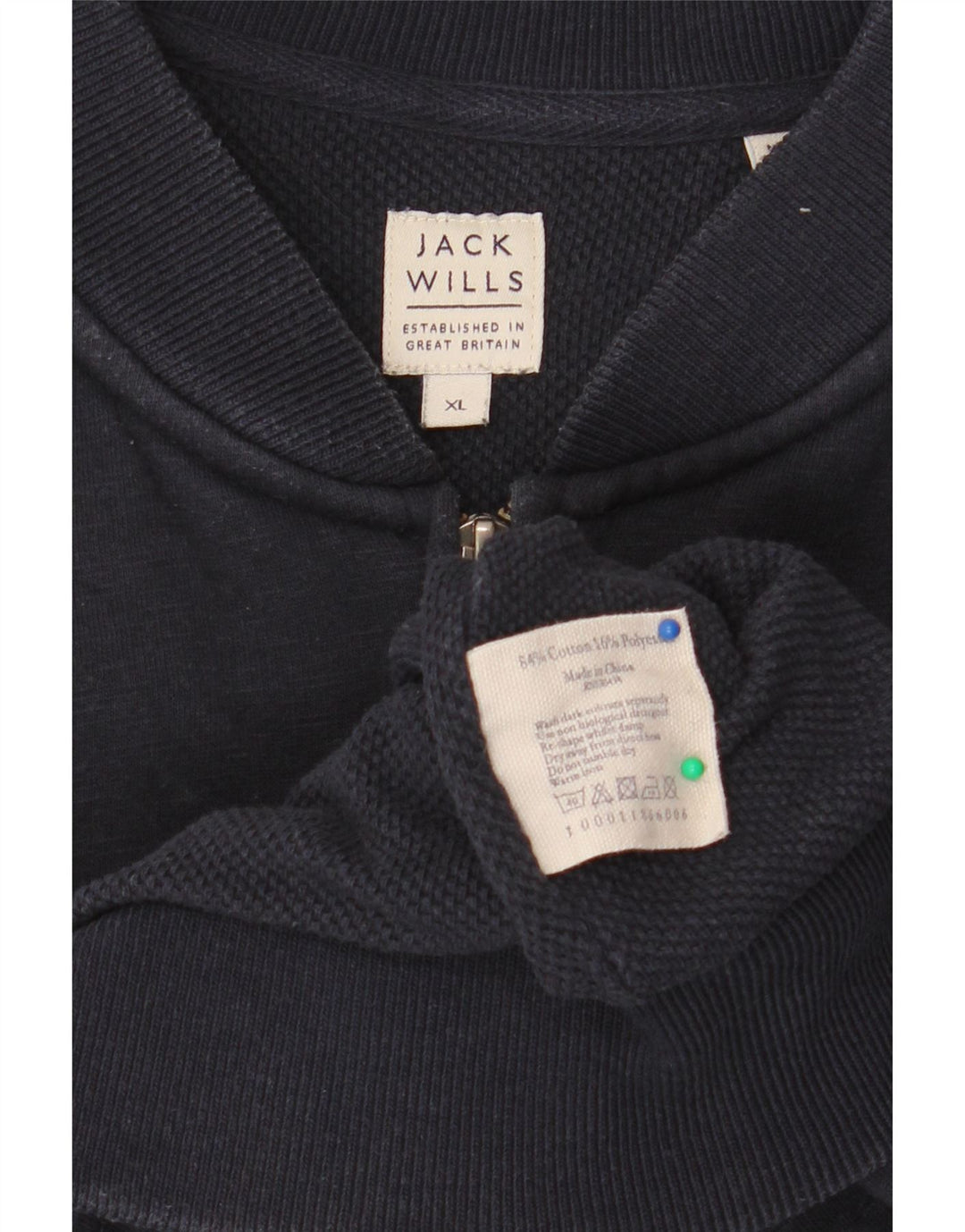 JACK WILLS Womens Cardigan Sweater UK 18 XL Navy Blue Cotton