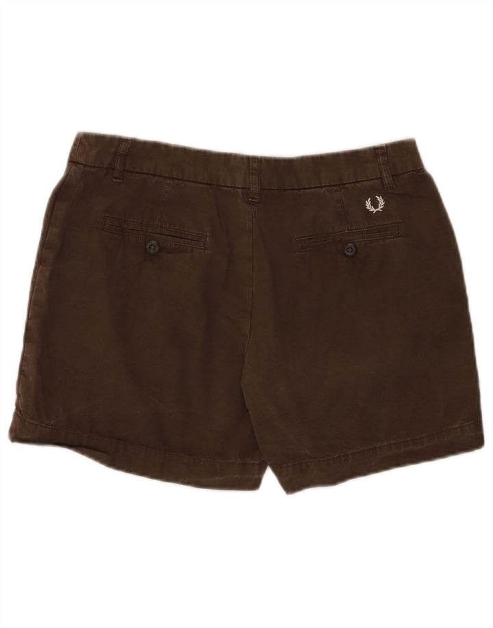 FRED PERRY Womens Chino Shorts IT 44 Medium W29  Brown Cotton