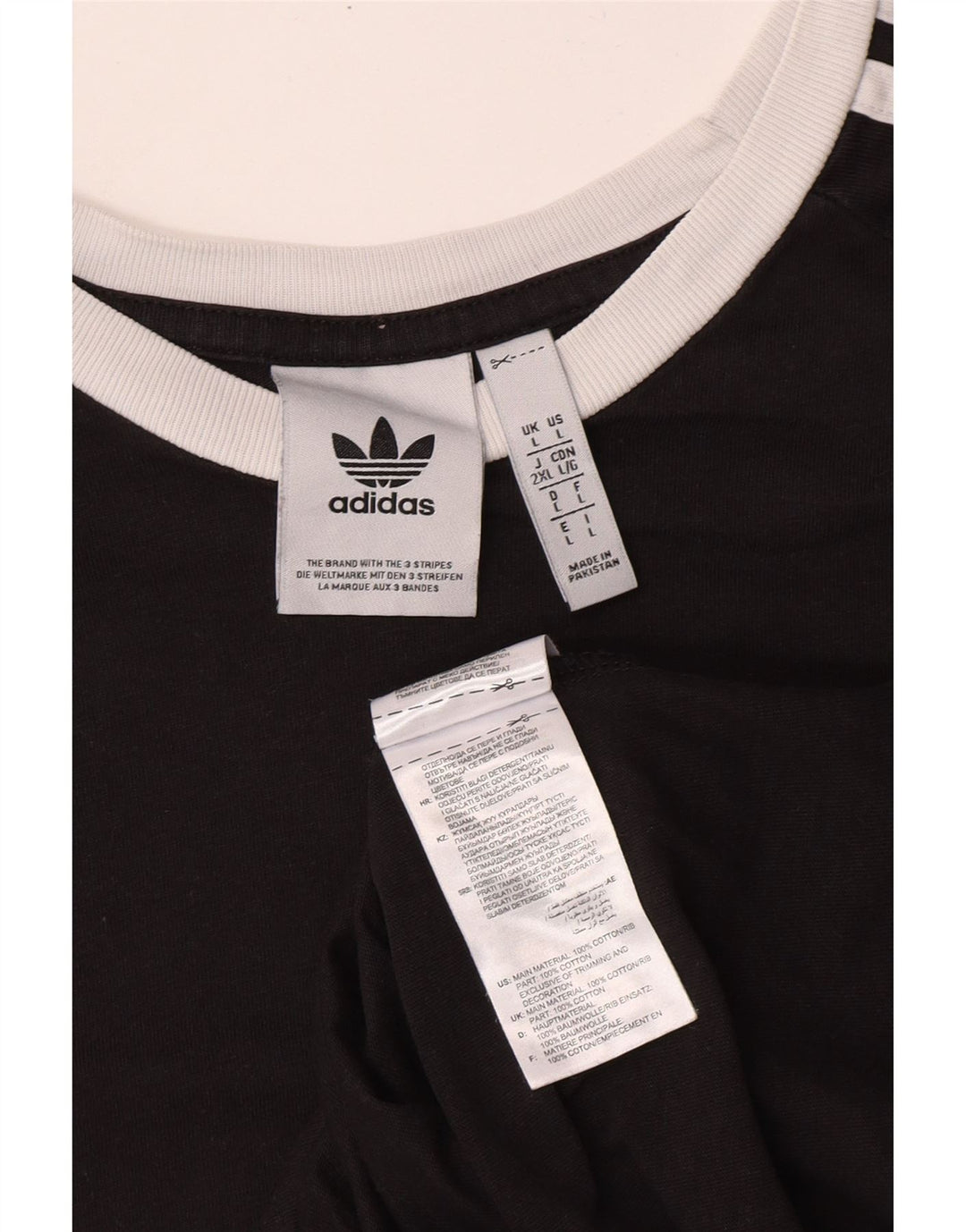 ADIDAS Mens T-Shirt Top Large Black Cotton