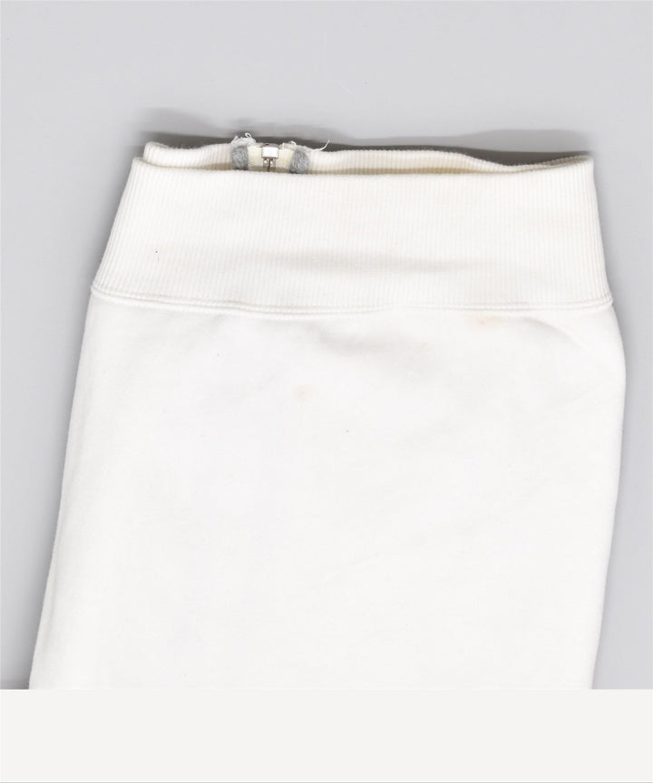 NIKE Womens Tracksuit Top Jacket UK 12 Medium White Cotton