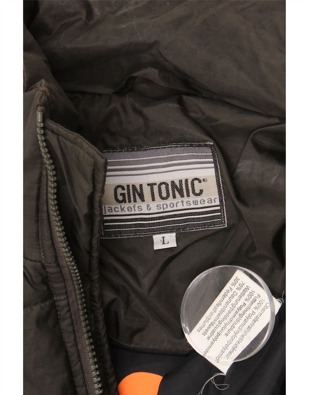 Gin Tonic Mens Padded Jacket UK 40 Large Black Polyamide