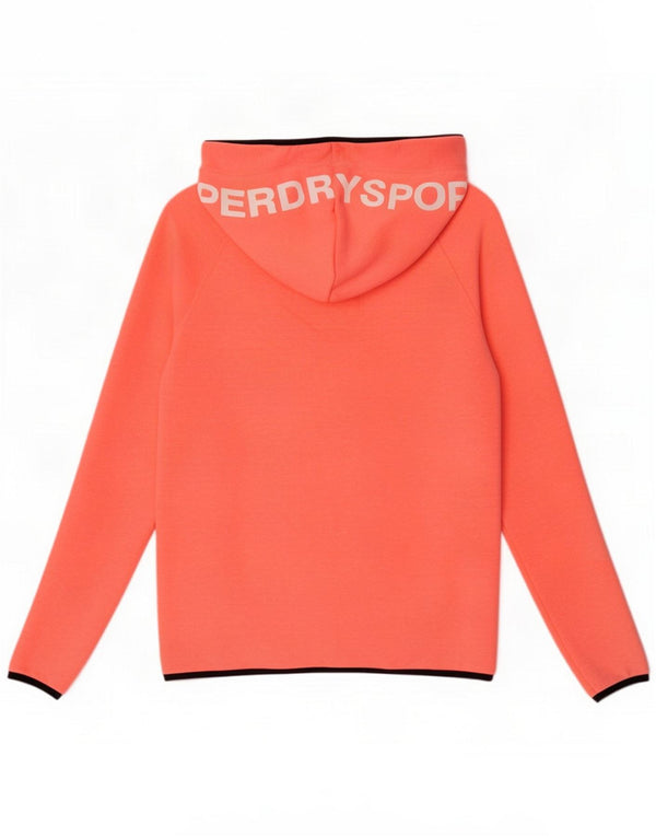 Superdry Womens Graphic Hoodie Jumper UK 10 Small Pink Polyester