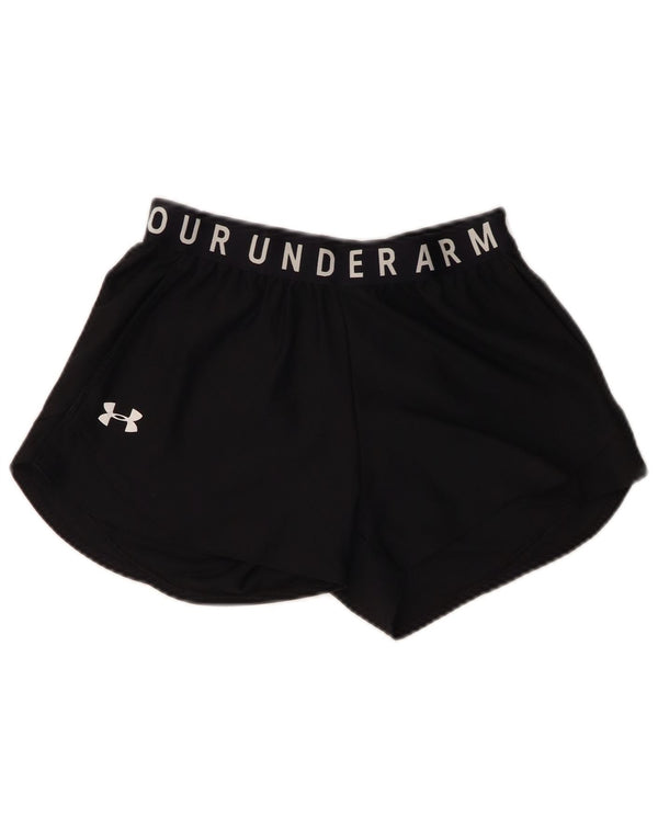 UNDER ARMOUR Womens Graphic Sport Shorts UK 4 XS Black Polyester