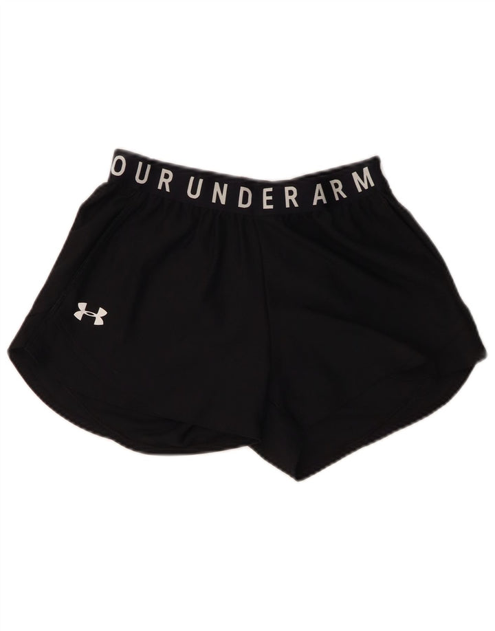 UNDER ARMOUR Womens Graphic Sport Shorts UK 4 XS Black Polyester