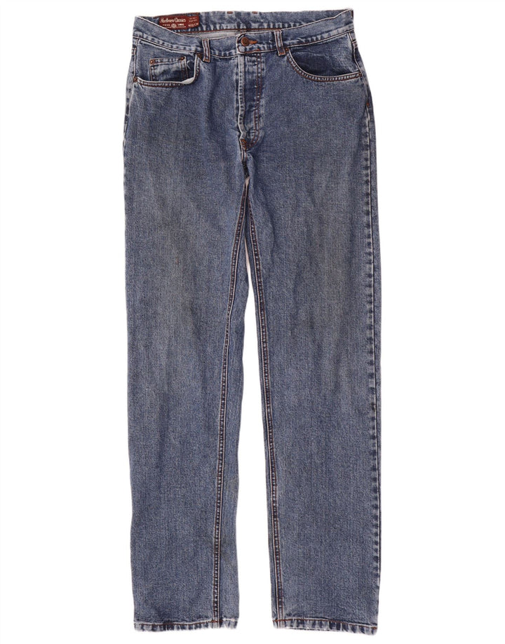 MARLBORO CLASSICS Mens Straight Jeans W33 L34  Blue Cotton