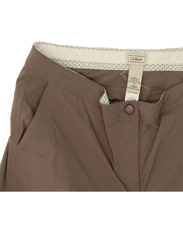 L.L.BEAN Womens Cargo Shorts US 14 XL W36 Grey Nylon Vintage L.L.Bean and Second-Hand L.L.Bean from Messina Hembry 