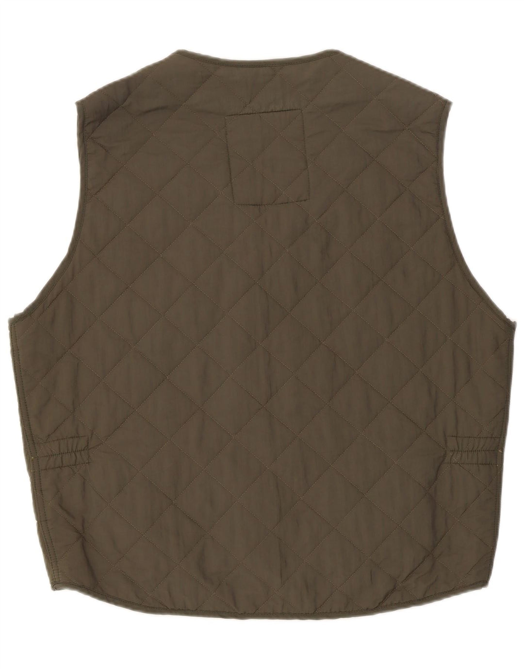 MURPHY & NYE Mens Quilted Gilet UK 40 Large Khaki Polyamide