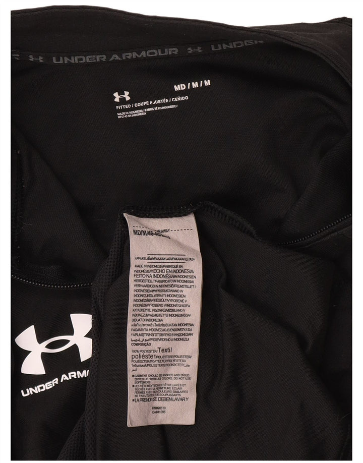 Under Armour Mens Tracksuit Top Jacket Medium Black Polyester