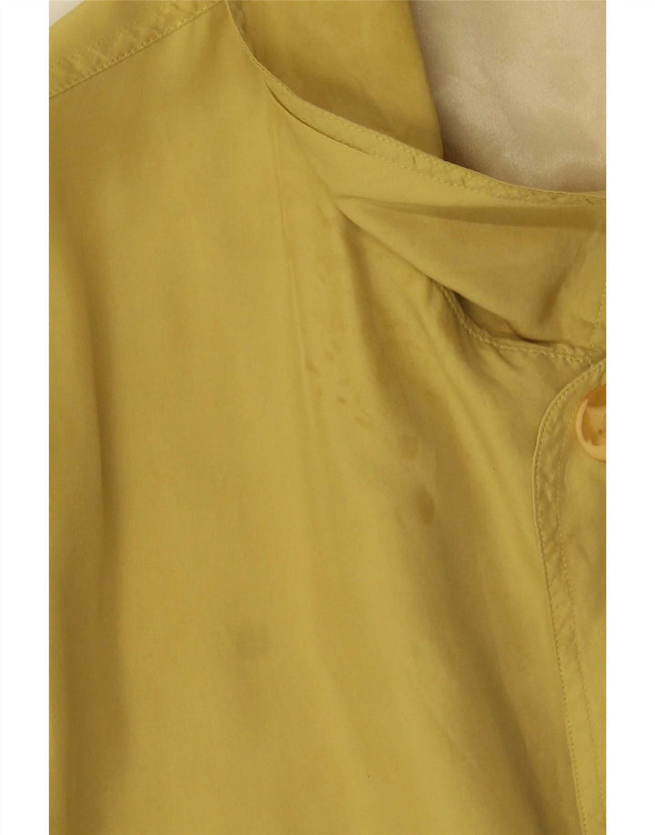 Vintage Mens Utility Jacket UK 44 2XL Yellow Silk