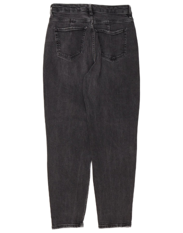 Marks & Spencer Womens Mom Tapered Jeans UK 8 Small W28 L26 Black