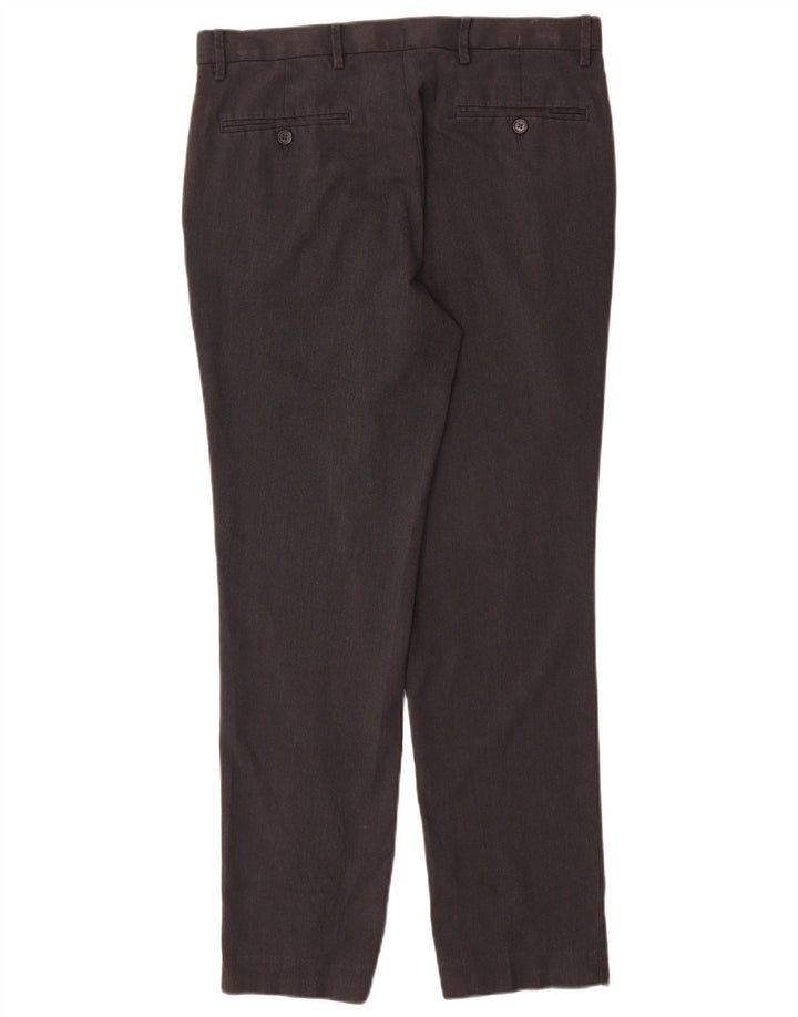 Marks & Spencer Mens Slim Suit Trousers W32 L31 Grey Polyester