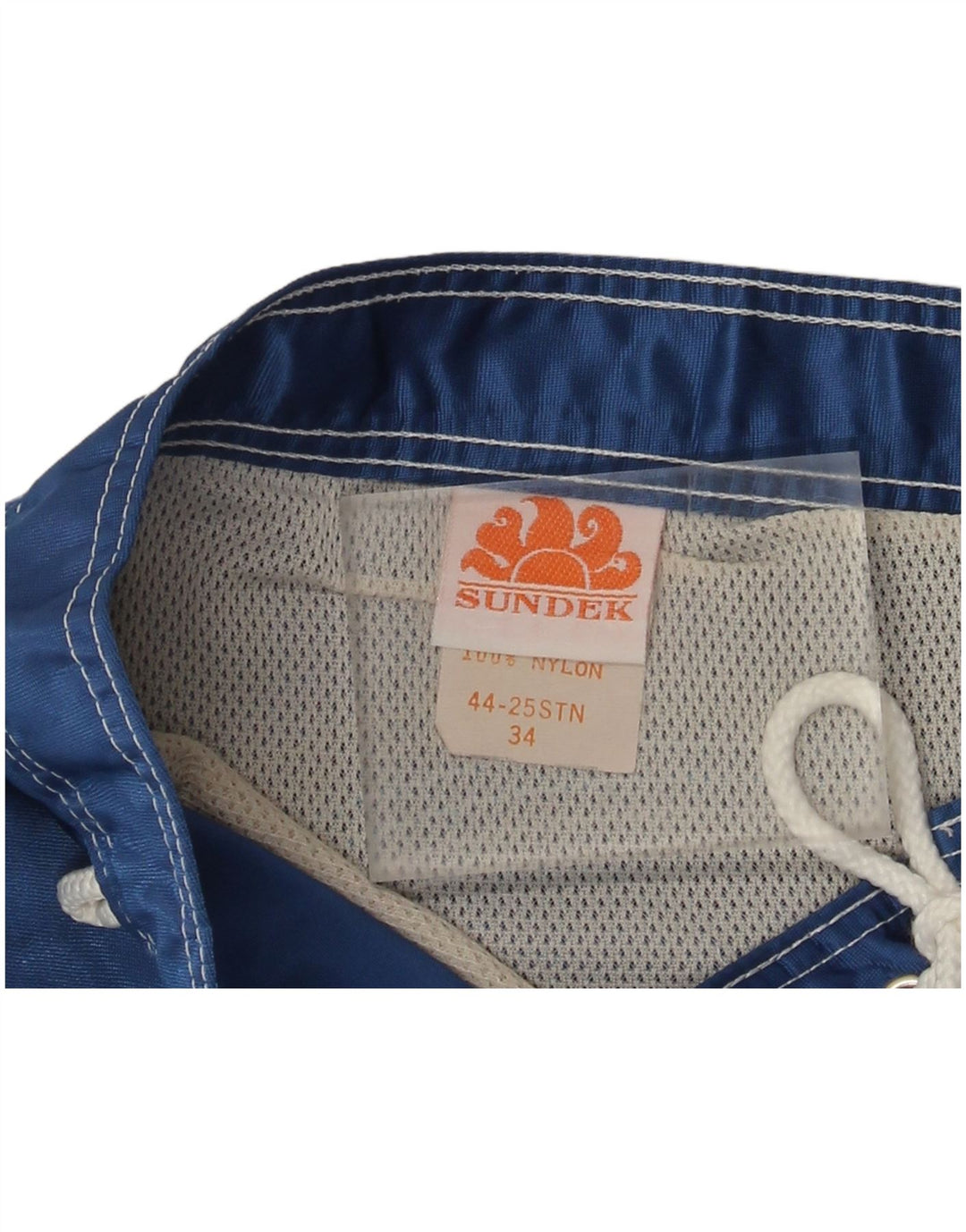 Sundek Mens Swimming Shorts Large Blue Striped Nylon