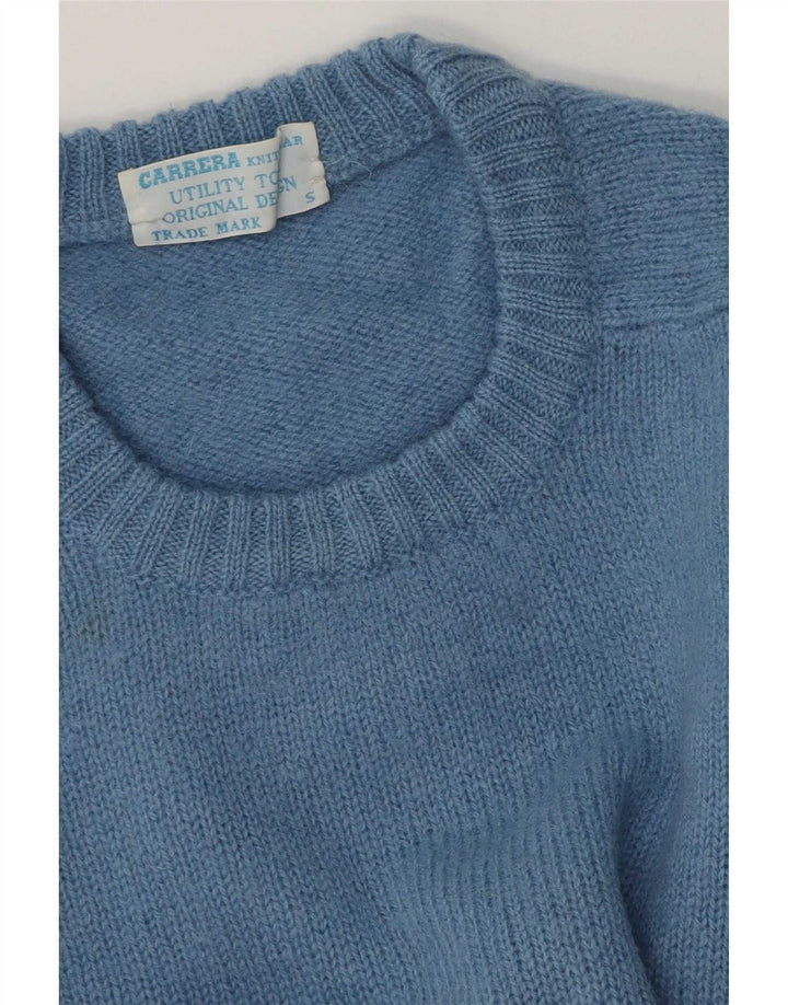 Carrera Womens Crew Neck Jumper Sweater UK 10 Small Blue