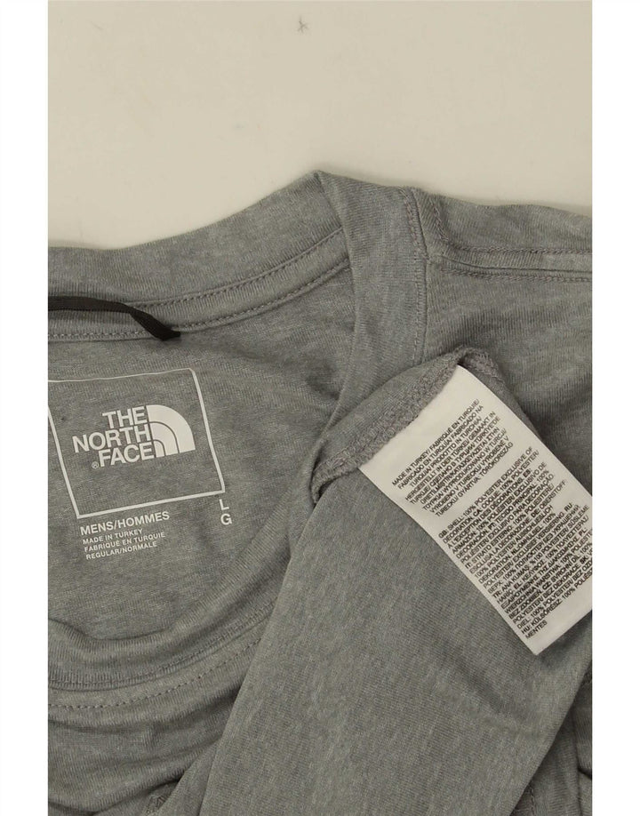 The North Face Mens T-Shirt Top Large Grey Polyester